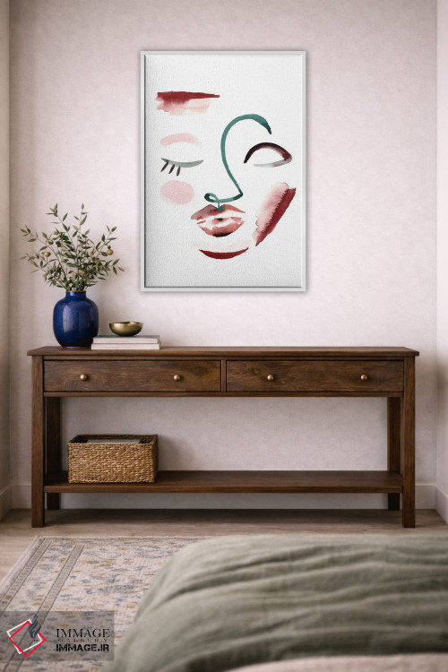 تابلو مینیمال صورت خطی طبیعی II اثر سارا برنسون - D4W