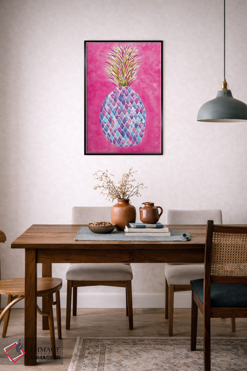 تابلو دکوراتیو آناناس صورتی اثر سارا برنسون - D6B