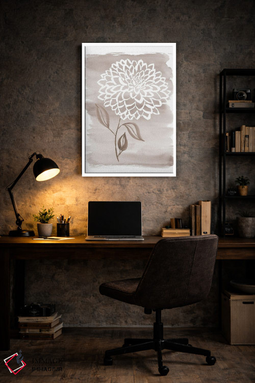 تابلو مینیمال دالیای ملایم تاوپ اثر سارا برنسون - D6W