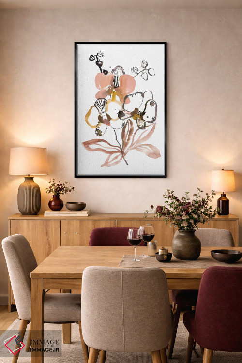 تابلو مینیمال بوسه ی ارکیده ها اثر سارا برنسون - D4B