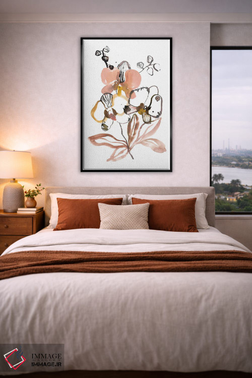 تابلو مینیمال بوسه ی ارکیده ها اثر سارا برنسون - D5B