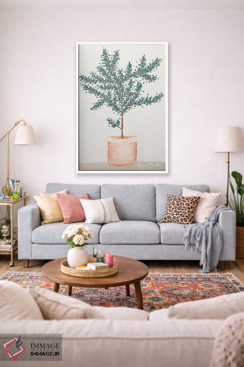 تابلو مینیمال درخت زیتون اثر سارا بیکر - D1W