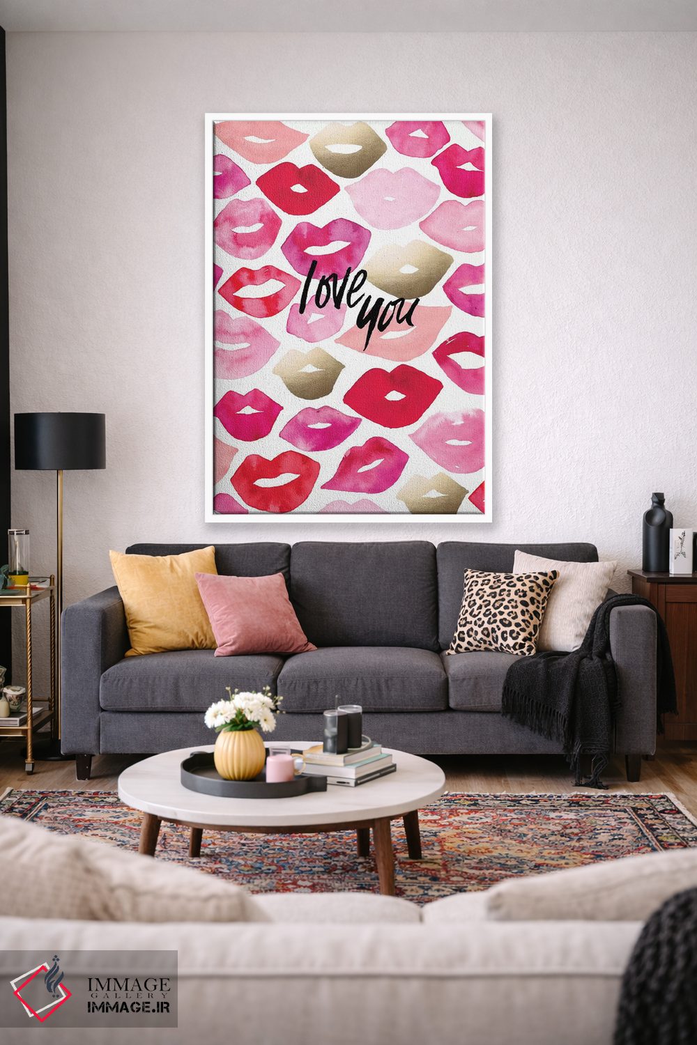 تابلو دکوراتیو لب های ولنتاین اثر سارا برنسون - D1W