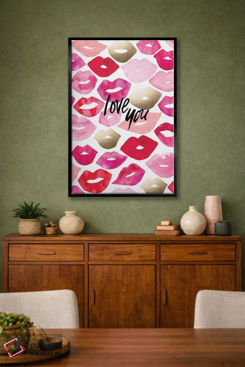 تابلو دکوراتیو لب های ولنتاین اثر سارا برنسون - D2B