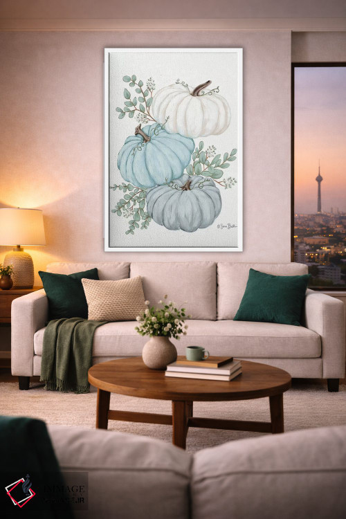 تابلو دکوراتیو سه تایی کدو تنبل اثر سارا بیکر - D1W