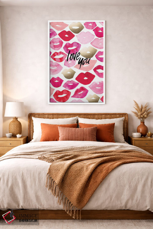 تابلو دکوراتیو لب های ولنتاین اثر سارا برنسون - D3W