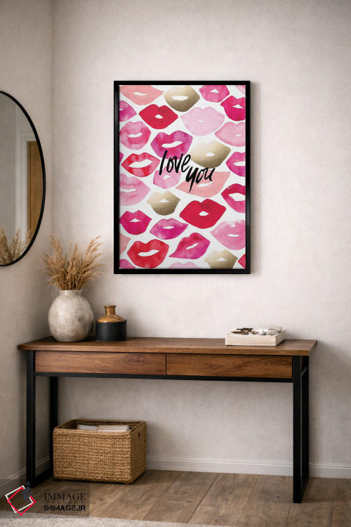 تابلو دکوراتیو لب های ولنتاین اثر سارا برنسون - D4B