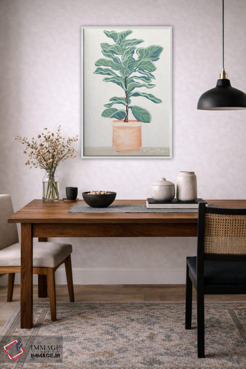 تابلو مینیمال انجیر برگ ویولونی اثر سارا بیکر - D2W