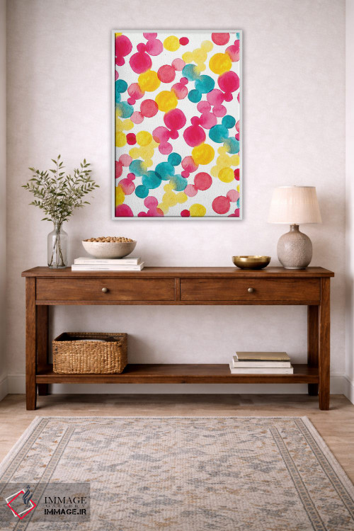 تابلو انتزاعی نقاط آبرنگی اثر سارا برنسون - D3W