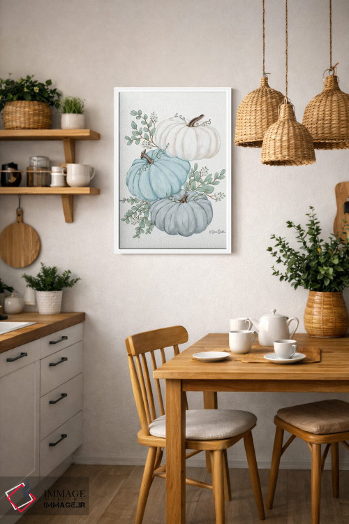 تابلو دکوراتیو سه تایی کدو تنبل اثر سارا بیکر - D4W