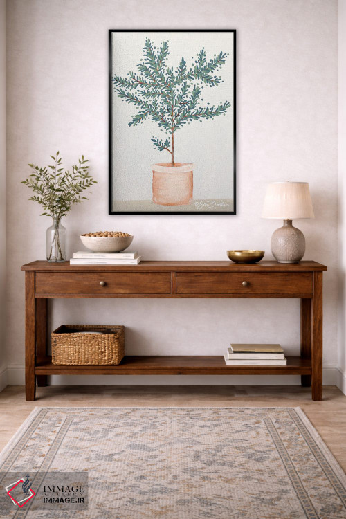 تابلو مینیمال درخت زیتون اثر سارا بیکر - D4B