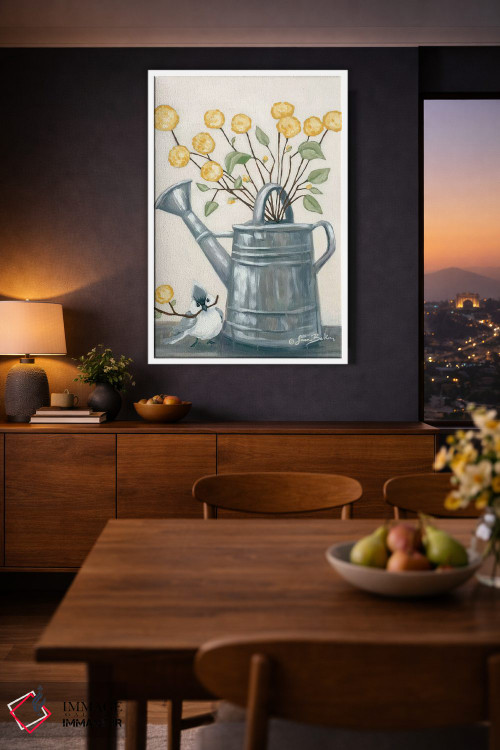 تابلو دکوراتیو هدیه گل به دوست اثر سارا بیکر - D4W