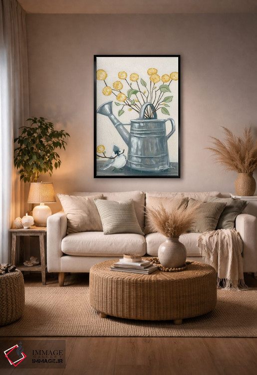 تابلو دکوراتیو هدیه گل به دوست اثر سارا بیکر - D5B