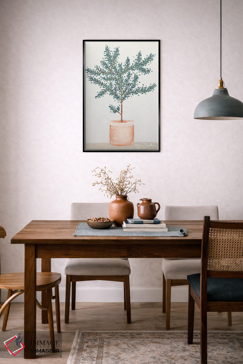 تابلو مینیمال درخت زیتون اثر سارا بیکر - D6B