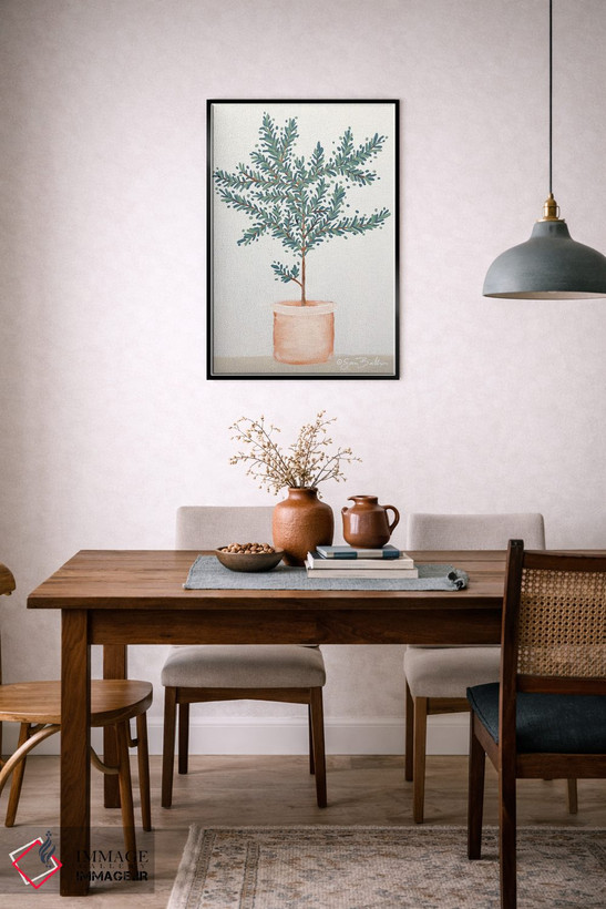 تابلو مینیمال درخت زیتون اثر سارا بیکر - D6B