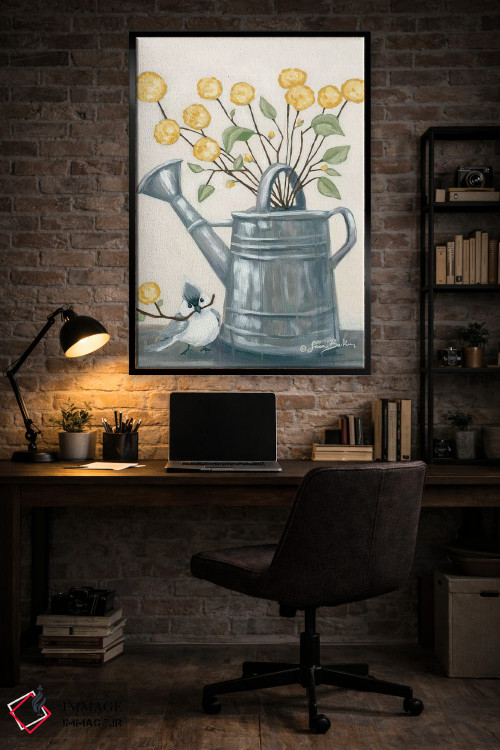 تابلو دکوراتیو هدیه گل به دوست اثر سارا بیکر - D6B