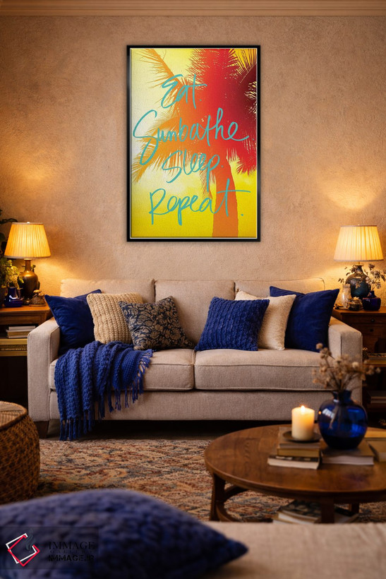تابلو دکوراتیو نخل طلایی اثر سوزان برایانت - D5B