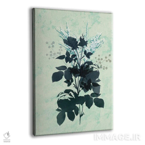 تابلو مدرن گل های خشک آبی اثر سابرینا بالبوئنا - نمای پرسپکتیو محصول