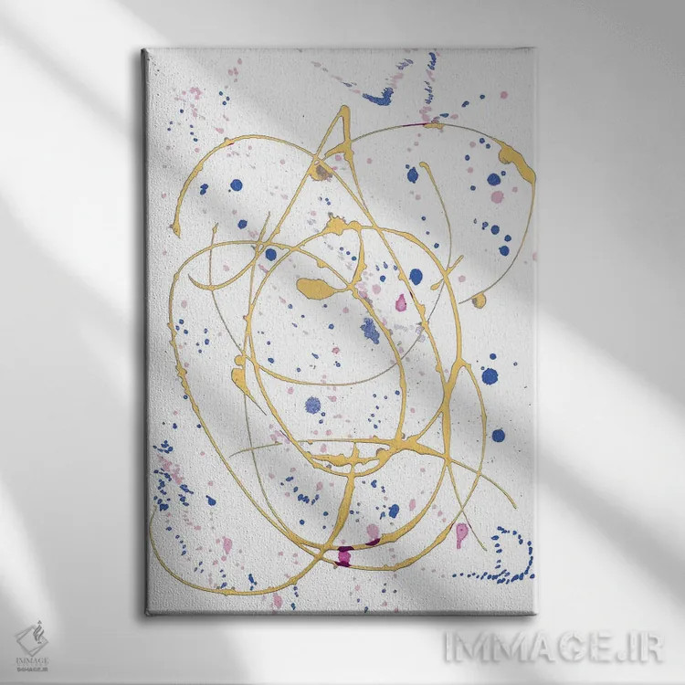 تابلو مینیمال پاشش ظریف رنگ اثر سوزان برایانت - نمای روبهرو روی دیوار