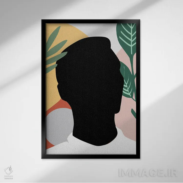 تابلو مدرن مرد استوایی جنبش زندگی سیاهان مهم است اثر سابرینا بالبوئنا - نمای قابدار مشکی
