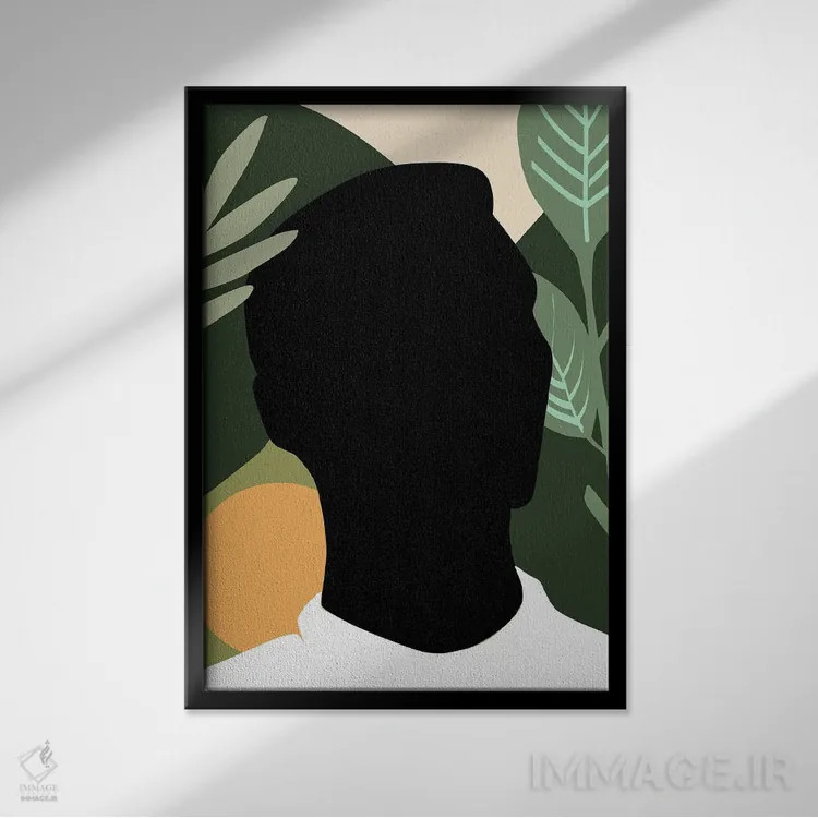 تابلو مدرن مرد استوایی جنبش زندگی سیاهان مهم است اثر سابرینا بالبوئنا - نمای قابدار مشکی