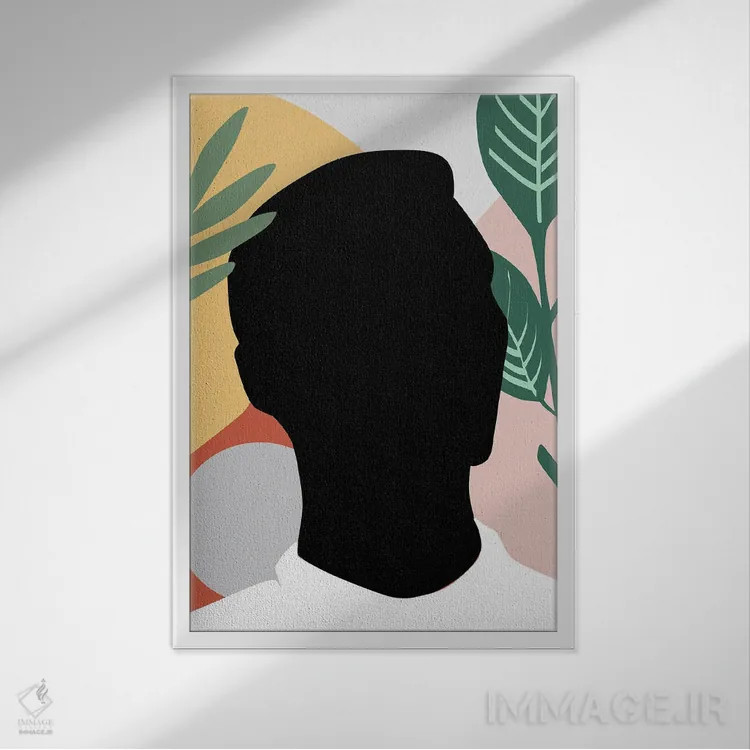 تابلو مدرن مرد استوایی جنبش زندگی سیاهان مهم است اثر سابرینا بالبوئنا - نمای قابدار سفید