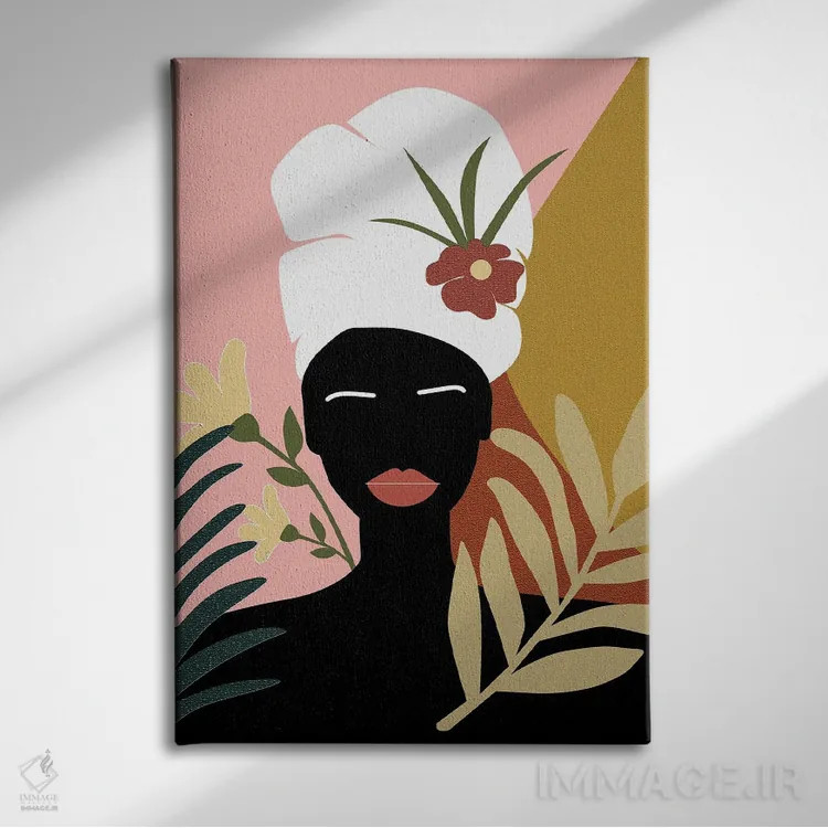 تابلو مدرن زن استوایی جنبش زندگی سیاهان مهم است اثر سابرینا بالبوئنا - نمای روبهرو روی دیوار