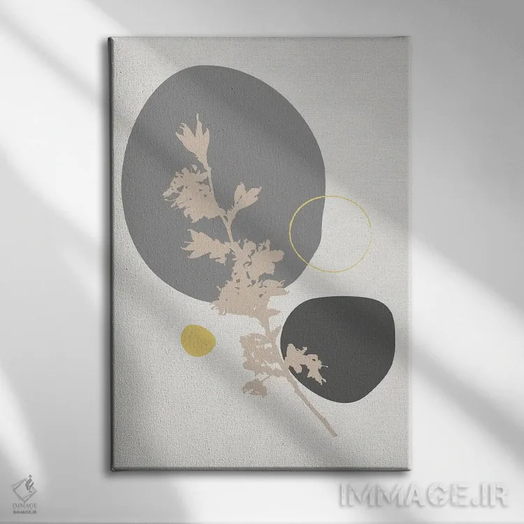 تابلو مینیمال شاخه تزیینی مینیمال اثر سابرینا بالبوئنا - نمای روبهرو روی دیوار