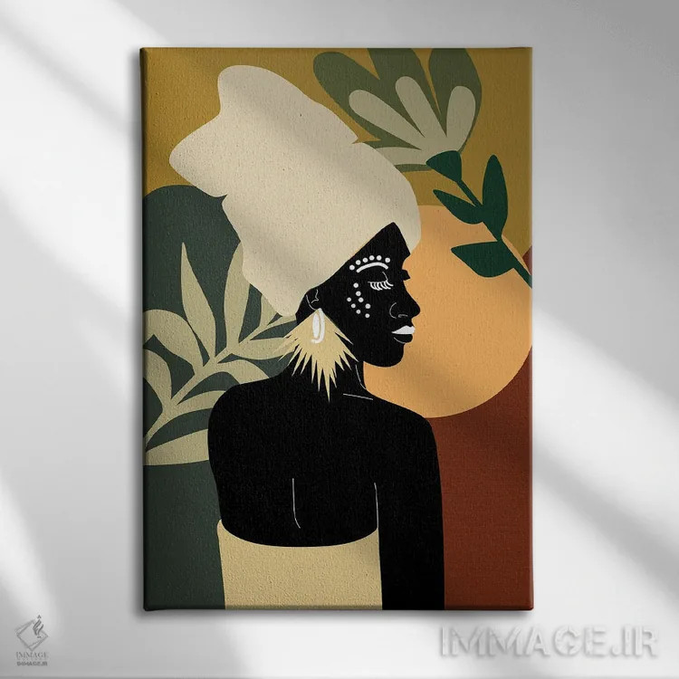 تابلو مدرن زن آفریقایی جنبش زندگی سیاهان مهم است اثر سابرینا بالبوئنا - نمای روبهرو روی دیوار