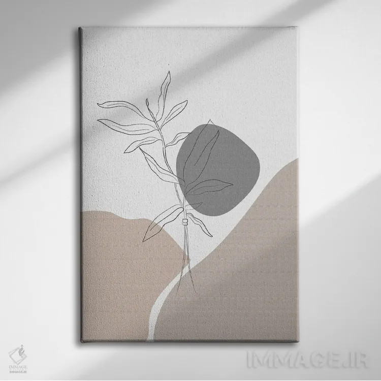 تابلو مینیمال گیاهان مینیمال اثر سابرینا بالبوئنا - نمای روبهرو روی دیوار