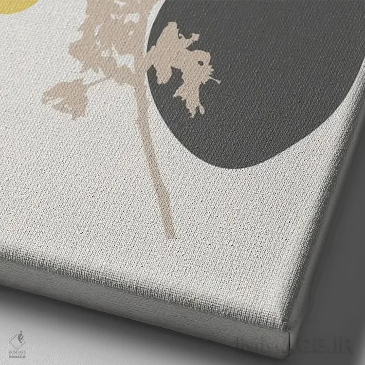 تابلو مینیمال شاخه تزیینی مینیمال اثر سابرینا بالبوئنا - نمای نزدیک بافت بوم