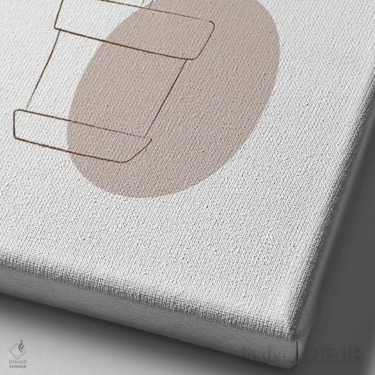 تابلو مینیمال گلدان تزیینی مینیمال اثر سابرینا بالبوئنا - نمای نزدیک بافت بوم