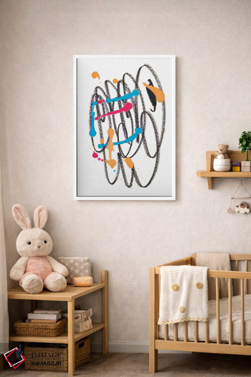 تابلو مینیمال چکنده ای از رنگ اثر سوزان برایانت - D3W