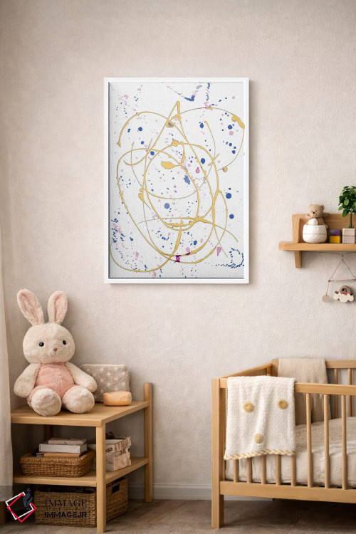 تابلو مینیمال پاشش ظریف رنگ اثر سوزان برایانت - D3W