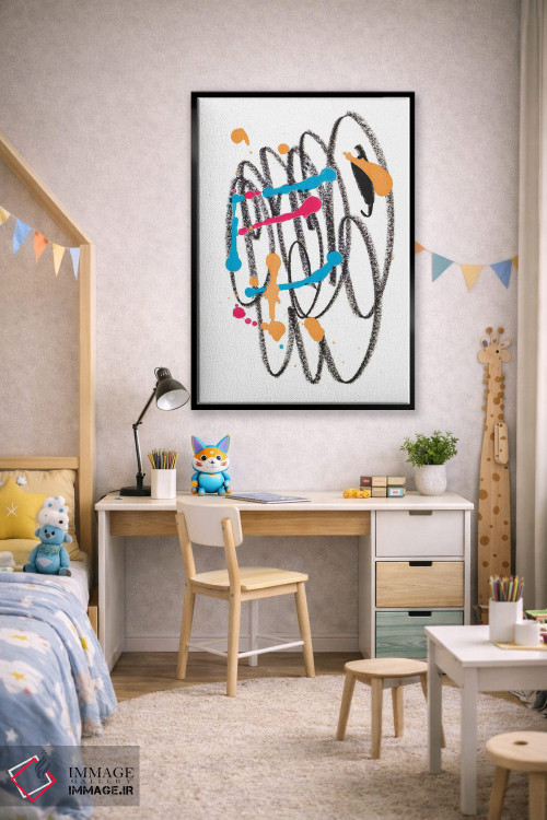 تابلو مینیمال چکنده ای از رنگ اثر سوزان برایانت - D2B