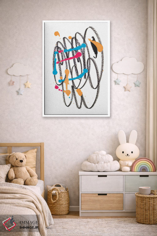 تابلو مینیمال چکنده ای از رنگ اثر سوزان برایانت - D4W