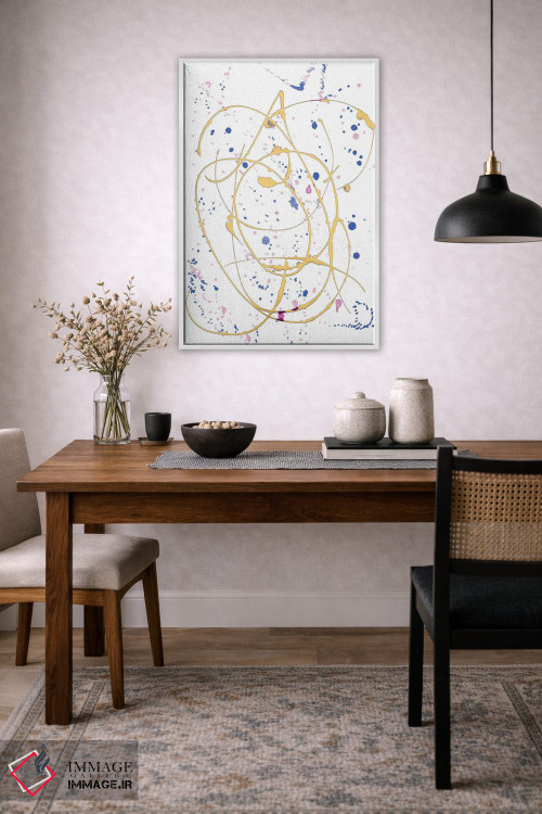 تابلو مینیمال پاشش ظریف رنگ اثر سوزان برایانت - D4W