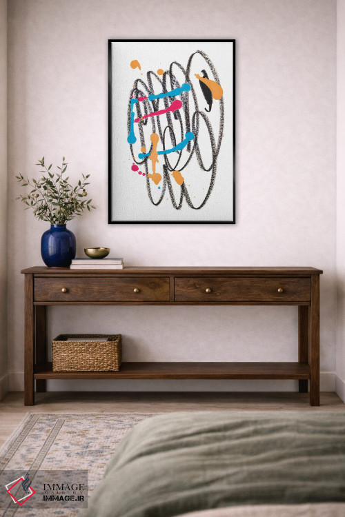 تابلو مینیمال چکنده ای از رنگ اثر سوزان برایانت - D5B