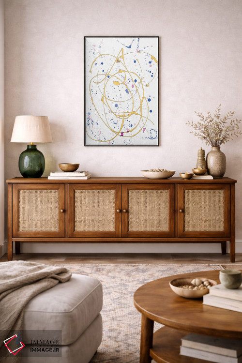 تابلو مینیمال پاشش ظریف رنگ اثر سوزان برایانت - D5B