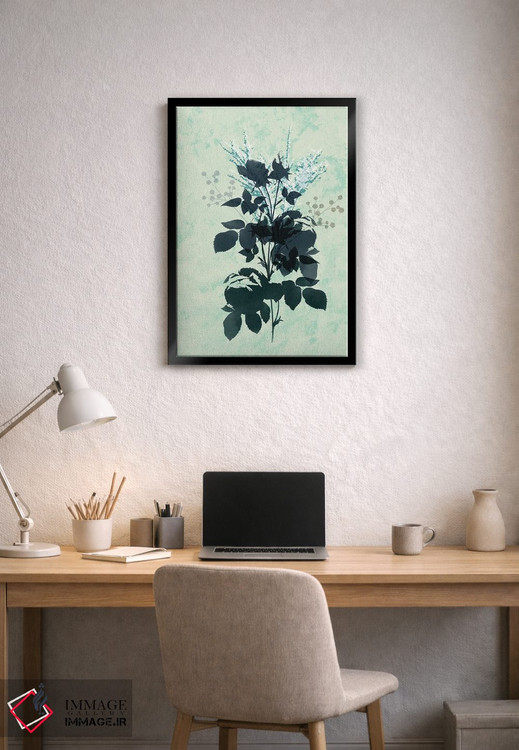 تابلو مدرن گل های خشک آبی اثر سابرینا بالبوئنا - D2B