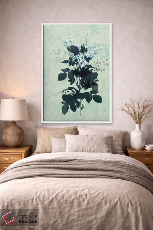 تابلو مدرن گل های خشک آبی اثر سابرینا بالبوئنا - D1W