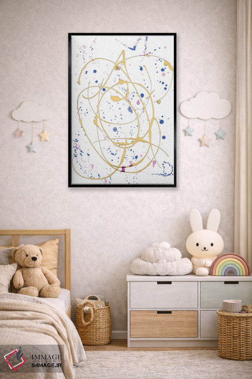 تابلو مینیمال پاشش ظریف رنگ اثر سوزان برایانت - D6B