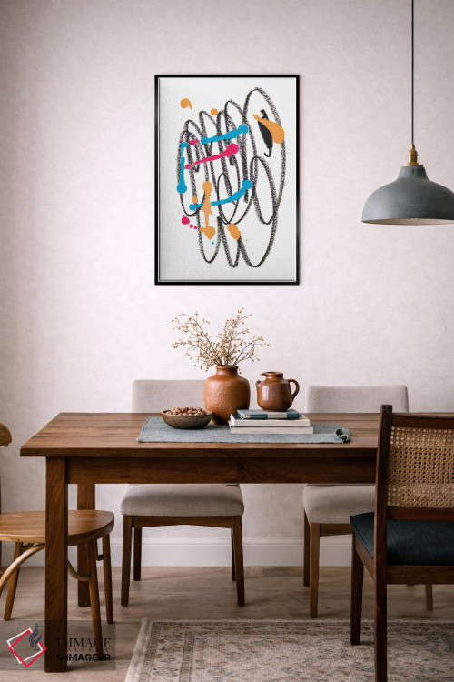 تابلو مینیمال چکنده ای از رنگ اثر سوزان برایانت - D6B