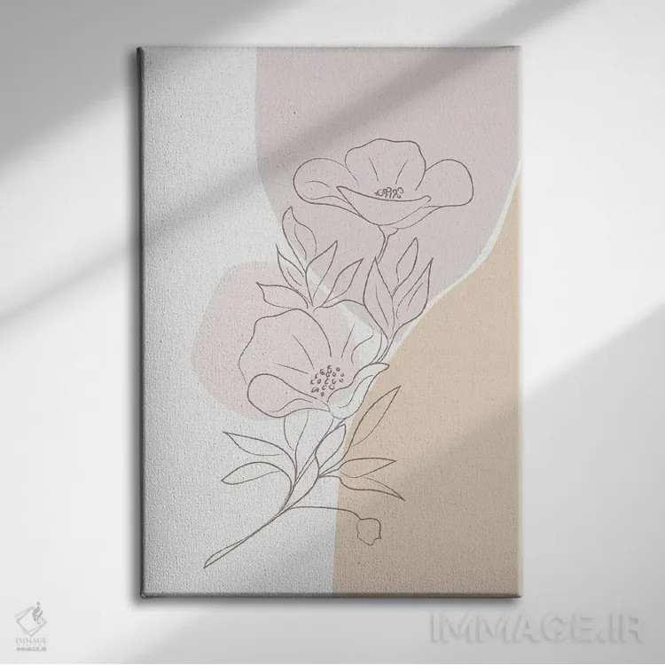 تابلو مینیمال مگنولیا مینیمال اثر سابرینا بالبوئنا - نمای روبهرو روی دیوار