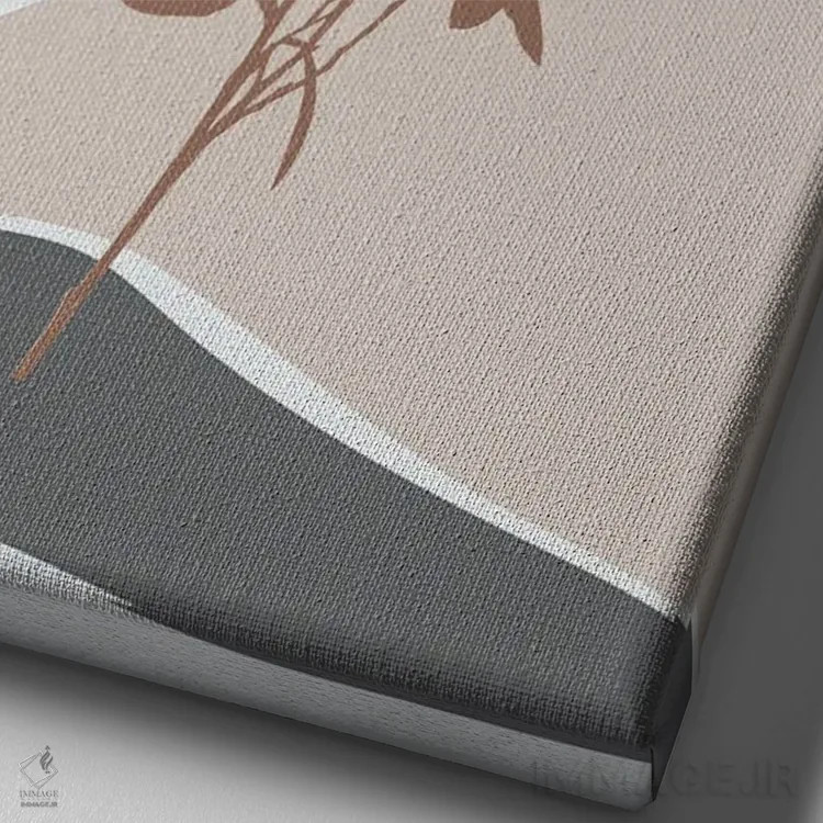 تابلو مینیمال درخت لیمو مینیمال اثر سابرینا بالبوئنا - نمای نزدیک بافت بوم