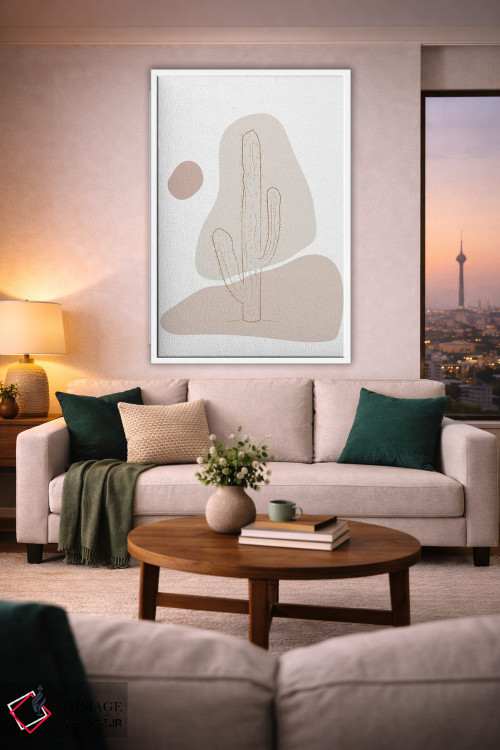 تابلو مینیمال کاکتوس مینیمال اثر سابرینا بالبوئنا - D1W