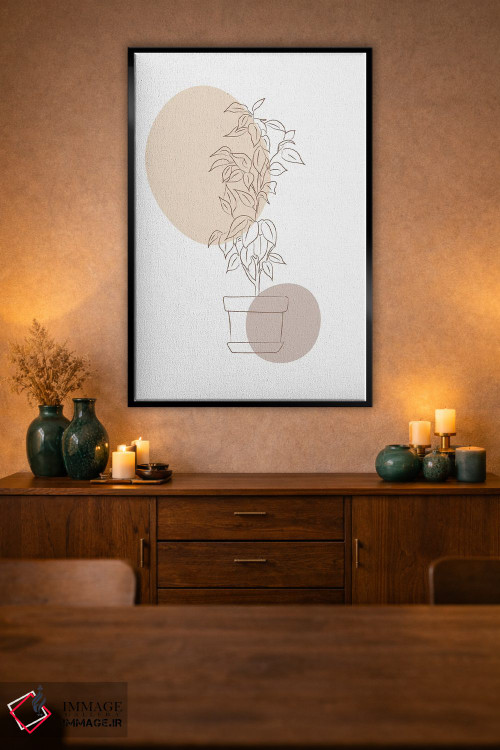تابلو مینیمال گلدان تزیینی مینیمال اثر سابرینا بالبوئنا - D1B