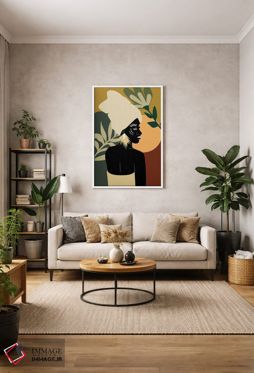تابلو مدرن زن آفریقایی جنبش زندگی سیاهان مهم است اثر سابرینا بالبوئنا - D1W