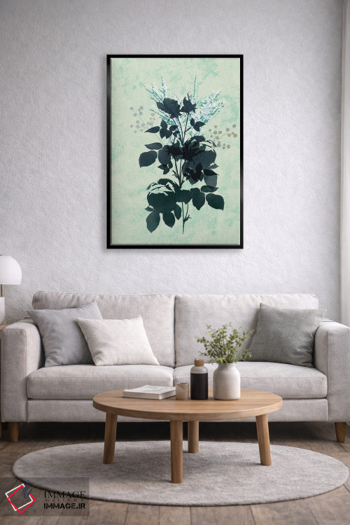 تابلو مدرن گل های خشک آبی اثر سابرینا بالبوئنا - D4B