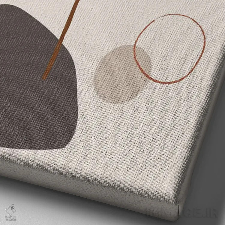 تابلو مینیمال درخت تزیینی مینیمال اثر سابرینا بالبوئنا - نمای نزدیک بافت بوم